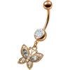 PIERCINGO Piercing per ombelico con ciondolo in acciaio chirurgico 316L, in acciaio inox 316L, a banana, a forma di pancia, per ombelico, 1,6 mm x 10 mm, 1.6mm x 10mm (Banane), Acciaio inossidabile