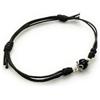 La Filigrana delle Sorelle Manunta Bracciale con Su Coccu in Argento, Cordino regolabile NERO