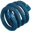 Breil, Collezione New Snake, Anello da Donna in Acciaio Colorato Blu IP, Leggero e Flessibile, da Modellare Intorno al Dito, Tonalità Blu Limited Edition, Lunghezza 20 cm