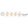 Beloved ❤️ Bracciale Famiglia donna o unisex in acciaio - braccialetto varie composizioni - incisione nera My Family - (Silver & Rose Gold, Genitori + 2 bimbe)