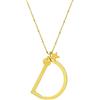 Beloved Collana con ciondolo da donna in acciaio con iniziale - pendente lettera Maxi - collana con catenina regolabile - Colore Silver o Gold