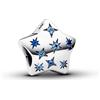 PANDORA Ciondolo Moments a forma di stella in argento Sterling con cristallo stellare blu, blu ghiaccio e zirconia cubica trasparente