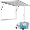 VEVOR Sportello per Concessioni 1524 x 915 mm Finestra per Camion di Cibo con Telaio in Lega di Alluminio, Apertura Fino a 85 Gradi con Porta a Tenda e Gancio di Traino, Resistente all'Acqua Piovana