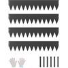 VEVOR Bordatura in Acciaio Metallo Antiruggine per Giardino, Bordatura Pieghevole per Prato Resistente, Facile da Installare, Divisorio Aiuole Cortile, Nero 4 Pezzi 1016 x 203 x 1,5 mm