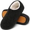 Mishansha Pantofole Uomo Invernali Ciabatte Uomo Invernali da Casa Calde Ciabatte Casa Peluche Babbucce Memory Foam Pantofole Chiuse Grigio,Gr.43