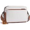 Roulens Piccola Borsa a Tracolla Donna con 3 Scomparti Capienti,Borsa Mano PU Pelle Messenger Crossbody Bag,Borsa a Spalla con Tracolla Ampia Regolabile e Rimovibile