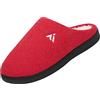 Mishansha Pantofole in Feltro Invernale per le Donne Morbido Calde Antiscivolo Ciabatte per Casa Uomini Memory Foam Interno Scarpe, Casa Rosso 41