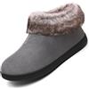 Mishansha Donna Ciabatte da Casa Calde Cotone Peluche Casa Scarpe Invernali Antiscivolo Pantofola da Donne in Memory Foam Comode, Grigio 42