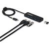 StarTech Hub USB-C a 4 Porte, Alimentato da Bus, Mini Hub con 4 Porte USB-A 5Gbps per Laptop/Descktop; Cavo Integrato da 61cm, Realizzato in Plastica PRC