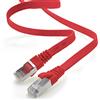 1aTTack.de Cavo di rete piatto Cat.7 Gigabit Ethernet Lan (RJ45), 10Gbit/s, compatibile con Cat.5 -Cat.5e - Cat.6 Rosso / 1 pz 0,25 m