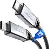 KabelDirekt - Cavo USB-C All-in-One, USB 3.2 Gen 2, Connettori Metallici + Design Intrecciato - 1,5 m (20 Gbit/s per Dati/Video, Ricarica Veloce 240 W, Cavo Universale Dati/Ricarica/Monitor, Nero)