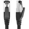 KabelDirekt - 2 m - Cavo Ethernet Cat 8, patch e di rete (Cat 8.1, 40 Gbit/s, connettori RJ45, per velocità estreme in rete/Internet, doppia schermatura S/FTP, argento/nero)