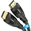 KabelDirekt - Cavo HDMI 8K/4K - 3 m - 8K@60Hz (rame extra per Ultra HD veloce, rivestimento in nylon, 4K@120Hz/8K@60Hz - High Speed HDMI con Ethernet, Blu-ray/PS5/XBO Serie X/Switch, nero)
