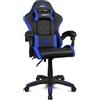 DRIFT GAMING DR35 - Sedia da gaming ergonomica professionale con supporto lombare e braccioli 2D regolabili, reclinabile a 135°, base robusta, ruote silenziose, rivestimento in similpelle, nero e blu