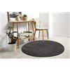 Mias Teppiche Mia's Teppiche Comfort Tappeto moderno a pelo corto, lato inferiore antiscivolo, lavabile fino a 30 gradi, morbidissimo, effetto pelliccia, Antracite, 160 cm Rotondo