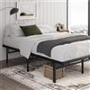 Zinus Justin Letto 90 x 190 cm - 36 cm di altezza con deposito sotto il letto - Letto in metallo - Nero, EU-FSSSB3ZC-14M