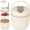 OTraki Thermos per Alimenti Caldi, Contenitore Termico per Alimenti Caldi, Lunch Box Termico con Cucchiaio Pieghevole, Porta Pranzo Termico per Bambini e Adulti, Ideale per Zuppe e Porridge
