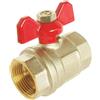 SOMATHERM FOR YOU - Valvola a sfera - doppia femmina 20/27 - Maniglia a farfalla - Portata d'acqua ottimale con passaggio integrale - Tenuta tramite guarnizioni O-ring