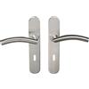 Bricard 666472 - Set di maniglie in acciaio INOX su piastra Tempo Classic Camera, porta interna a chiave
