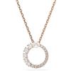 Swarovski Pendente Matrix, Crystal Pearl, Taglio Round, Bianco, Placcato color oro rosa