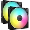 Corsair Rs140 Argb - Geh?usel?fter - 140 Mm - Schwarz (packung Mit 2)