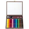 STABILO - Matita colorata acquarellabile - STABILOaquacolor | Cassetta in Legno, Cofanetto Regalo con 36 Colori, 3 Matite HB, 1 Gomma, 1 Temperino, 1 Pennello