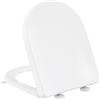 YEAUPE PRO Tavoletta WC Universale D Forma, YEAUPE PRO Sedile WC Con Chiusura Ammortizzata e Funzione di Sgancio Rapido, Bianco, 44,6 x 36,1 x 5 cm, incluso modello di installazione