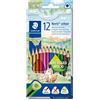 Staedtler Noris Colour - Matite colorate a elevata resistenza alla rottura, elegante design triangolare, in WOPEX, morbida superficie ergonomica, set da 6 con astuccio in cartoncino