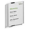 Durable 480323 Info Sign, Targa Fuoriporta, Alluminio e Acrilico, Inserto 149 x 210.5 mm (L x H), Argento Metallizzato