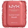 NYX Professional Makeup Blush in Polvere, Per un Look Fresco e Colorato, Arricchito con Burro di Mango, Mandorle e Karitè, Sfumabile, Buttermelt, Tonalità: Feeling Butta, 5 g