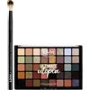 NYX Professional Makeup Palette Ombretti 40 Colori Altamente Pigmentati Ultimate Utopia Effetto Opaco Satinato Metallico + Pennello Occhi per Sfumature Pro Brush Blending - Set da 2