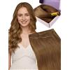 Fshine Extension Capelli Tessitura 55 cm 60 g Extension Capelli Veri Umani Geniale Tessitura Sottili Rosso Marrone Lunghi Estensione Lisci Matassa Remy Color 330