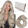 Hetto Extension Capelli Veri Cheratina Biondo dorato cenere chiaro & Biondo chiaro - Remy Capelli Umani U Tip Estensioni, Invisibile Adesive, Look Naturale per Uso Quotidiano 50g 50ciocche 60cm