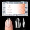 Modelones 360 Pezzi Unghie Finte, 15 Taglie Tip in Gel per Unghie Ricostruzione, Gel Tips Unghie Copertura Completa per Nail Art Salone Manicure, Mandorla corta XS 360 pezzi - Semi Matte