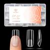 Modelones 360 Pezzi Unghie Finte, 15 Taglie Tip in Gel per Unghie Ricostruzione, Gel Tips Unghie Copertura Completa per Nail Art Salone Manicure, Quadrata media 360 pezzi - Semi Matte