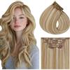 RUNATURE Extension Capelli Veri Clip 40cm Biondo Miele 120g 7pcs #27/60