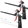 Lytool 2 Pezzi Pistola Schiuma Poliuretanica Professionale Autopulente,Pistola Schiuma Espansa PU in Teflon Nessun Detergente Necessario per Calafataggio Riempire Sigillatura