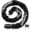 Sportneer Lucchetto Bici Catena Bicicletta con 2 Chiavi, Bicicletta Antifurto in Acciaio Temprato, Alta Qualità Antifurto Moto/Lucchetto Moto per Varie Biciclette/Motocicli 8MM * 100CM