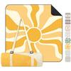 Sekey Coperta Picnic Impermeabile 200x200 cm Telo Picnic Antisabbia Imbottita Struttura a Tre Strati Fondo PEVA Cinghia da Trasporto per Picnic, Camping, Spiaggia