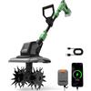 WORKPROX Motozappa Elettrica Senza Fili 20V, Lavoro 20 cm x 20 cm, Velocità 280 giri/min, Motozappa a Batteria da 4,0 Ah, Leggera 4,7 kg, Compatto per Giardino, Orto e Frutteto