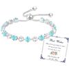 Esmoly Bracciale Donna Argento Bracciale Tennis con 12 Colori di Pietre Natali e 5A Sparkle Zircone Regolabile Regalo Compleanno Donna Ragazza (12-Dicembre)
