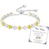 Esmoly Bracciale Donna Argento Bracciale Tennis con 12 Colori di Pietre Natali e 5A Sparkle Zircone Regolabile Regalo Compleanno Donna Ragazza (11-Novembre)