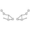 Clearine Orecchini Argento 925 Zircone Bilancia cingolati - Oroscopo Zodiaco 12 Costellazione Astrologia in
