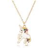 URAQT Unicorno Collana Ragazza Arcobaleno Unicorno Ciondolo