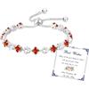 Esmoly Bracciale Donna Argento Bracciale Tennis con 12 Colori di Pietre Natali e 5A Sparkle Zircone Regolabile Regalo Compleanno Donna Ragazza (01-Gennaio)