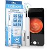 Udivita Otoscopio Pulizia Orecchie Rimozione Cerume con Telecamera 1920p WiFi 3,6mm - UdiGuard Pulitore Orecchie Digitale con 6 Luci LED Animali Bambini Adulti - Compatibile con iPhone iPad Android Bianco