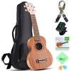 Hricane Ukulele Soprano da 21 pollici, ukulele in mogano per adulti e bambini principianti con borsa e corde