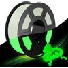 JAYO Glow in the Dark Filament PLA 1.75mm - Filamento PLA che Brilla al Buio, 1.1 kg (100 g in più), Altissima Luminosità, Tolleranza ±0.02 mm, Bianco Luminescente Verde, per Insegne e Decorazioni