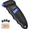 URAQT Manometro Pneumatici Digitale, Manometro Digitale Pressione Gomme Aria Manometro Pressione con Schermo Retroilluminato a LCD per Bicicletta, Auto, Moto