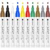 Aurobliss Pennarelli indelebili, a base di olio, impermeabili, punta a proiettile, media 2-3 mm, per metallo, plastica, vetro, legno, tessuto, pietre e pittura all'aperto